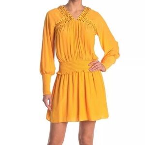 Ramy Brook - Golden Yellow - Western/Boho Detail Dress Size Medium